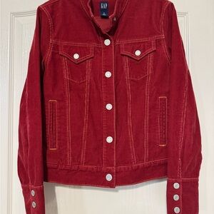 GAP Women's Red Corduroy Jacket